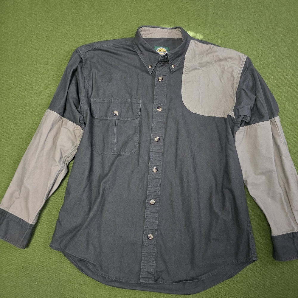 Cabela's Brown and Tan Casual Button Down Shirt